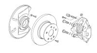 70-72 front disc brake assy.